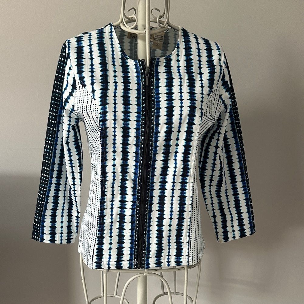 Stylish Blue and White Women's Jacket